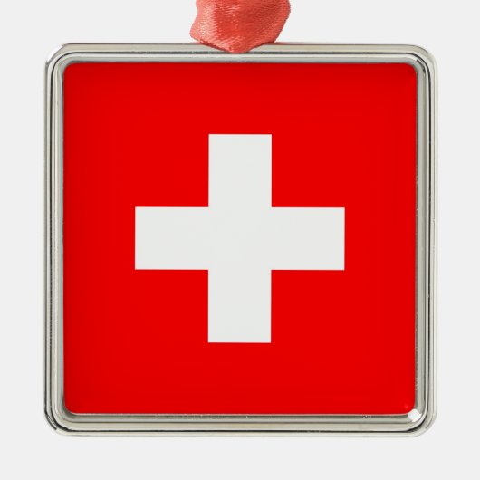 ZWITSERLAND METALEN ORNAMENT (Voorkant)