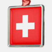 ZWITSERLAND METALEN ORNAMENT (Links)