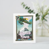 Zwitserland Monta Rosa Reisposter Briefkaart (Staand voorkant)