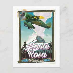 Zwitserland Monta Rosa Reisposter Briefkaart