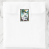 Zwitserland Monta Rosa Reisposter Vierkante Sticker (Tas)
