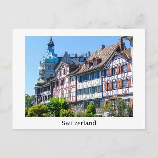 Zwitserland Mooie oude timbered huizen Briefkaart (Voorkant)
