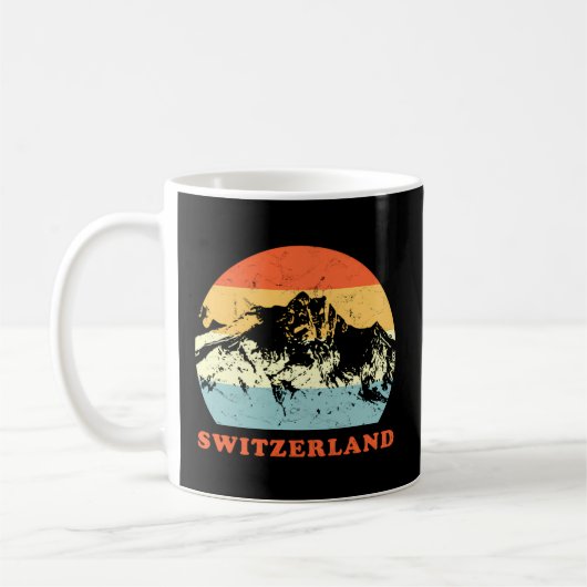 Zwitserland Mountain Vakantie Throwback Koffiemok (Links)