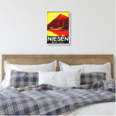 Zwitserland Niesen Vintage Travel Poster teruggeze Canvas Afdruk (Insitu (Slaapkamer))