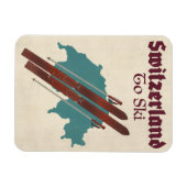 Zwitserland om te skiën magneet (Horizontaal)