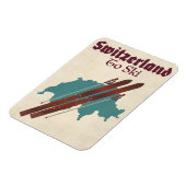 Zwitserland om te skiën magneet (Linkerzijde)
