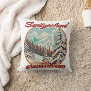 Zwitserland om te snowboarden kussen