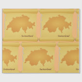 Zwitserland op een perkament cadeaupapier (Vlak)