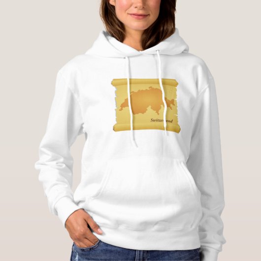 Zwitserland op een perkament hoodie (Voorkant)