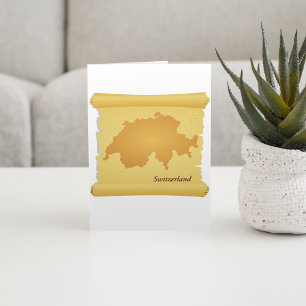 Zwitserland op een perkament kaart