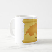 Zwitserland op een perkament koffiemok (Voorkant links)