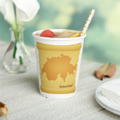 Zwitserland op een perkament papieren bekers