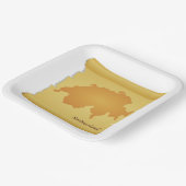 Zwitserland op een perkament papieren bordje (Gebogen)