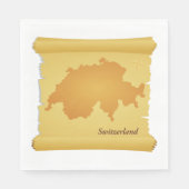 Zwitserland op een perkament servet (Voorkant)