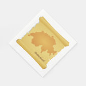 Zwitserland op een perkament servet (Hoek)