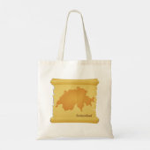 Zwitserland op een perkament tote bag (Achterkant)