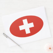 Zwitserland Ovale Sticker (Envelop)