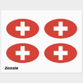 Zwitserland Ovale Sticker (Vel)