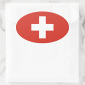 Zwitserland Ovale Sticker (Tas)