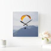 Zwitserland Paraglider Epic Fun Fab Sinaasappel Vierkante Klok (Huis)