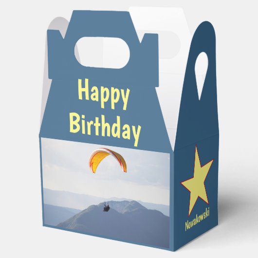 Zwitserland Paraglider Flying Oranje Fun Bedankdoosjes (Geopend)