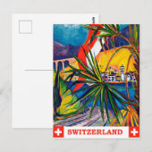 Zwitserland per trein, oldtimers briefkaart (Voorkant / Achterkant)