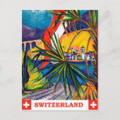 Zwitserland per trein, oldtimers briefkaart (Voorkant)