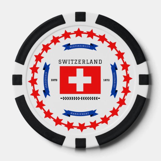 Zwitserland Poker Chips (Voorkant)
