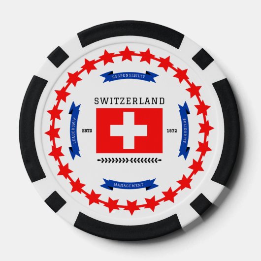 Zwitserland Poker Chips (Achterkant)