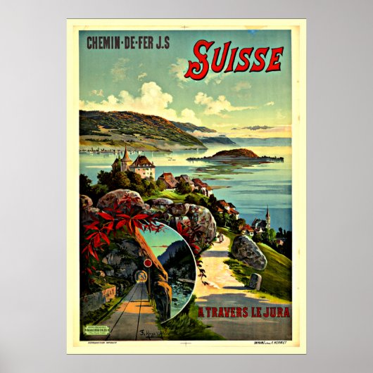 Zwitserland poster van vintage (Voorkant)