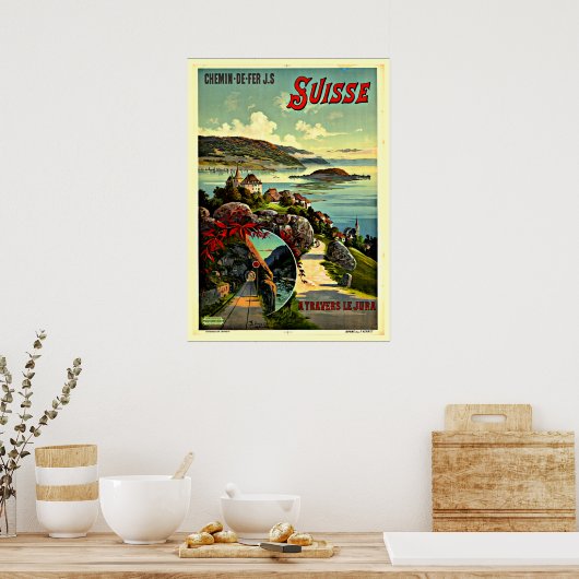 Zwitserland poster van vintage (Keuken)