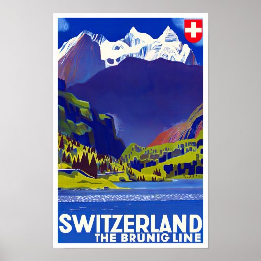 Zwitserland Poster van vintage (Voorkant)