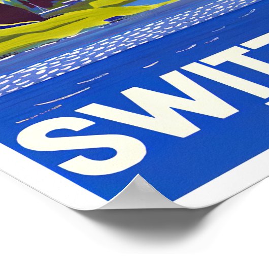 Zwitserland Poster van vintage (Hoek)