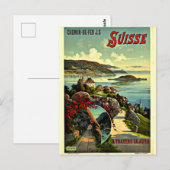 Zwitserland poster van vintage briefkaart (Voorkant / Achterkant)