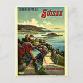 Zwitserland poster van vintage briefkaart (Voorkant)