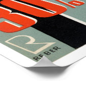 Zwitserland Poster Vintage-reisreis teruggezet (Hoek)