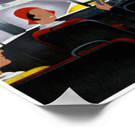 Zwitserland Poster Vintage-reisreis teruggezet (Hoek)