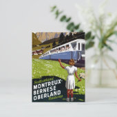 Zwitserland Poster Vintage-reisreis teruggezet Briefkaart (Staand voorkant)