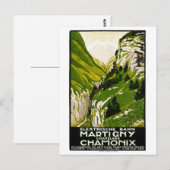 Zwitserland Poster Vintage-reisreis teruggezet Briefkaart (Voorkant / Achterkant)