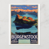 Zwitserland Poster Vintage-reisreis teruggezet Briefkaart (Voorkant)