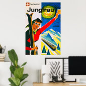 Zwitserland Poster voor het reizen naar het zgn. (Thuiskantoor)