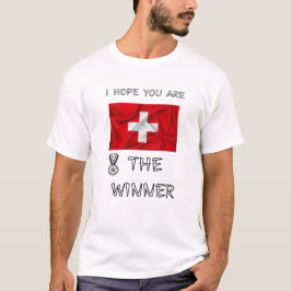 Zwitserland-Pride-Zwitserse-Vlag-Goud-eenMedaille  T-shirt
