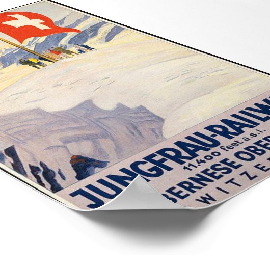 Zwitserland Railway Advert  Poster (Hoek)