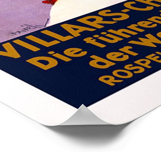  Zwitserland Reis Ski Poster (Hoek)