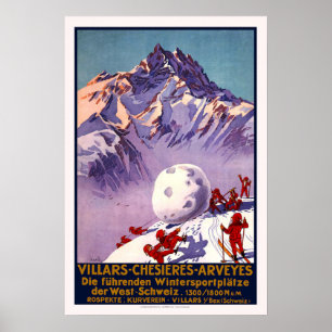  Zwitserland Reis Ski Poster