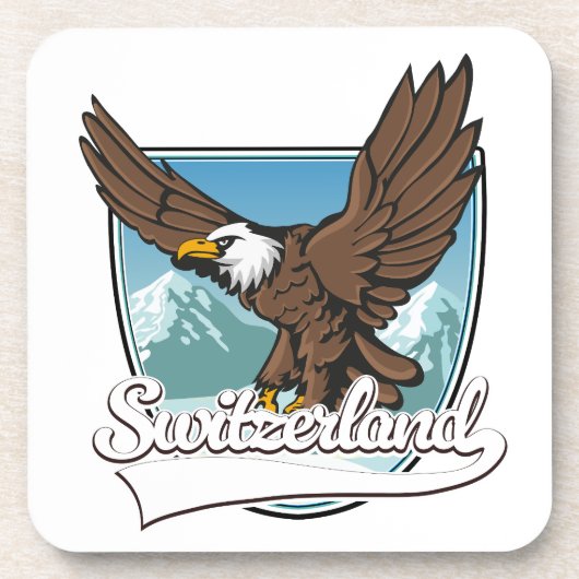 Zwitserland Reislogo Bier Onderzetter (Voorkant)