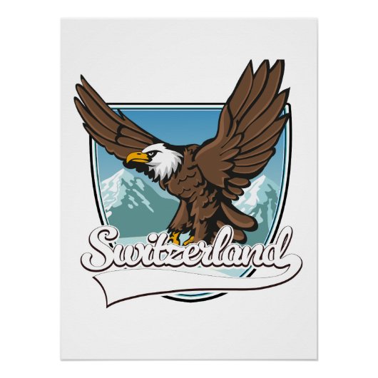 Zwitserland Reislogo Perfect Poster (Voorkant)
