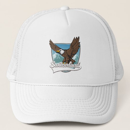 Zwitserland Reislogo Trucker Pet (Voorkant)