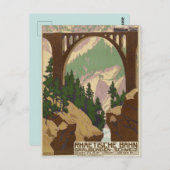 Zwitserland Reisposter Briefkaart (Voorkant / Achterkant)