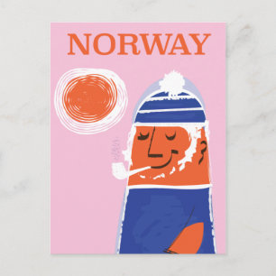 Zwitserland Reisposter in vintage stijl Briefkaart
